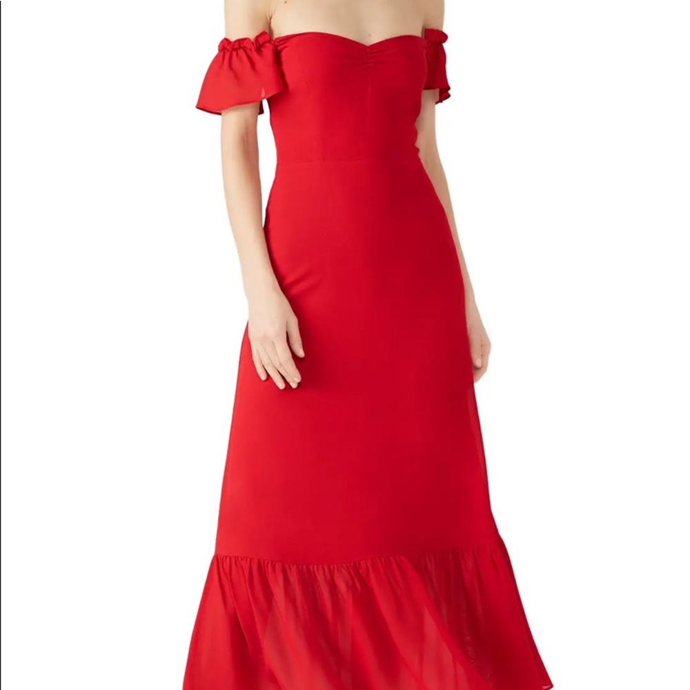 Reformation Butterfly Dress in Red